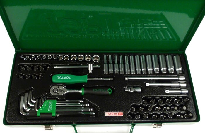 Набор торцевых головок Toptul GCAD7202 72 предмета Набор торцевых головок Toptul GCAD7202 72 предмета