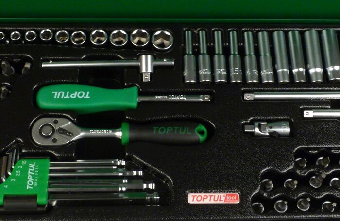 Набор торцевых головок Toptul GCAD7202 72 предмета Набор торцевых головок Toptul GCAD7202 72 предмета