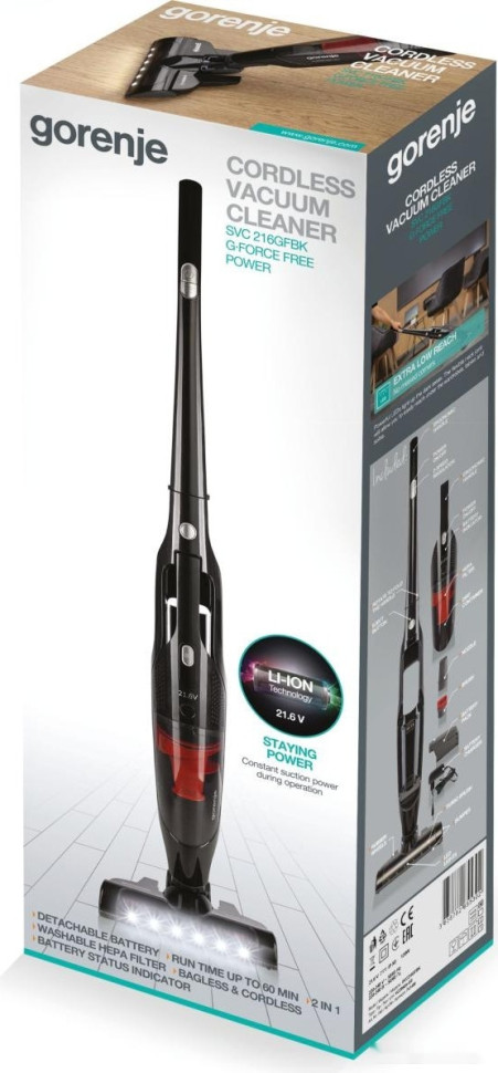 Пылесос Gorenje SVC216GFBK Пылесос Gorenje SVC216GFBK