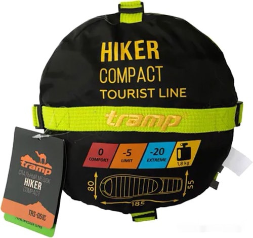 Спальный мешок Tramp Hiker Compact TRS-051C (левая молния)