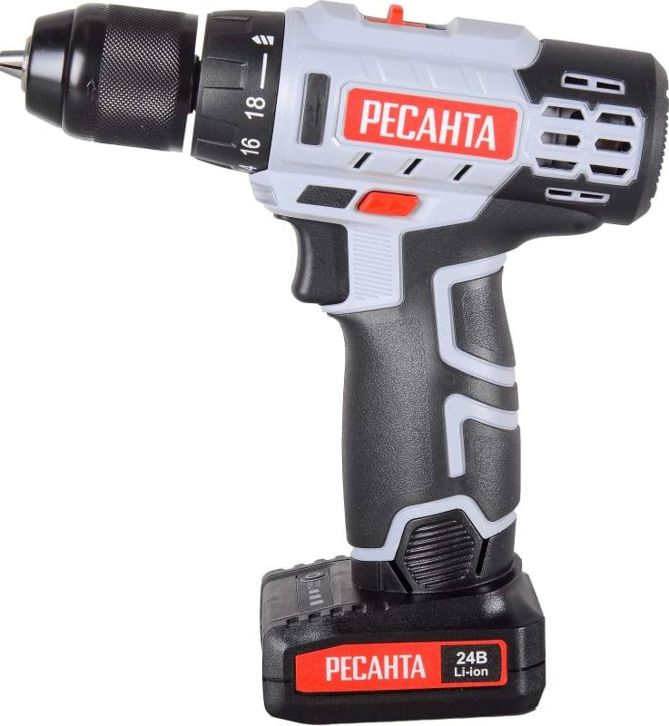 Аккумуляторная дрель-шуруповерт Ресанта ДА-24-2ЛК Аккумуляторная дрель-шуруповерт Ресанта ДА-24-2ЛК