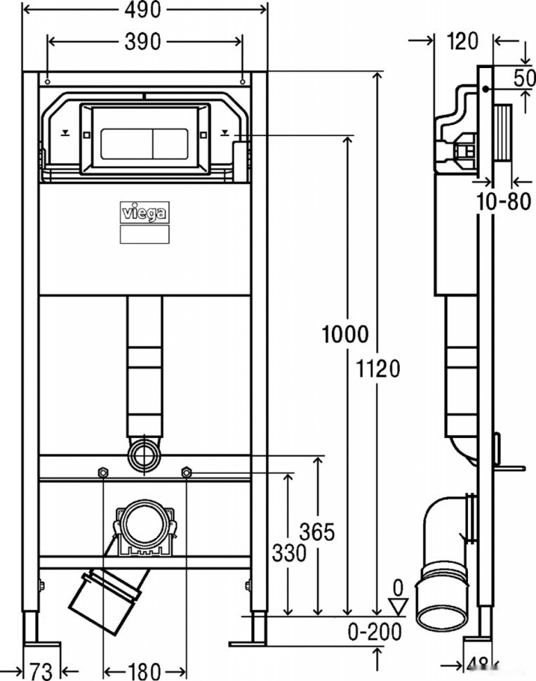 Система инсталляции Viega Prevista Dry 8524.12 792 848 Система инсталляции Viega Prevista Dry 8524.12 792 848