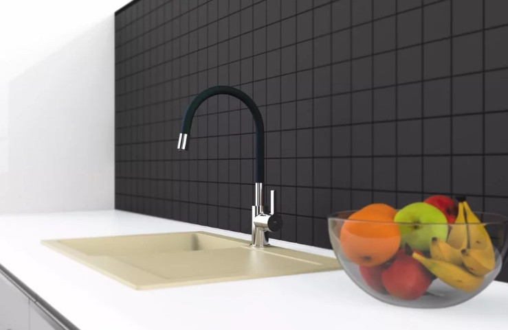 Смеситель Rubineta Flexy-33 (Black-Chrom)