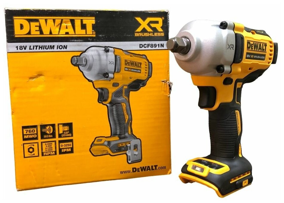 Гайковерт DeWALT DCF891NT-XJ (без АКБ, кейс) Гайковерт DeWALT DCF891NT-XJ (без АКБ, кейс)