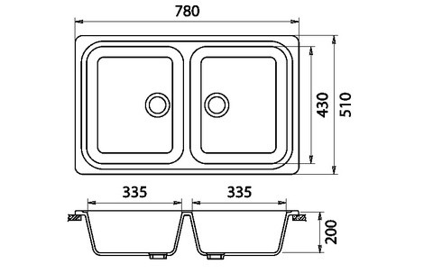 Кухонная мойка GranFest Standart GF-S780K (Black) Кухонная мойка GranFest Standart GF-S780K (Black)