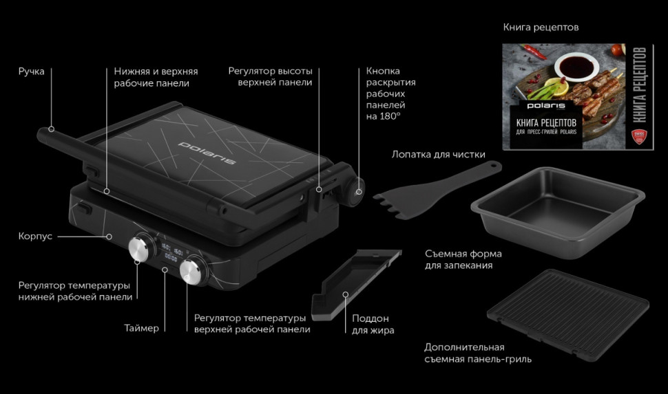 Электрогриль Polaris PGP 2502 Электрогриль Polaris PGP 2502