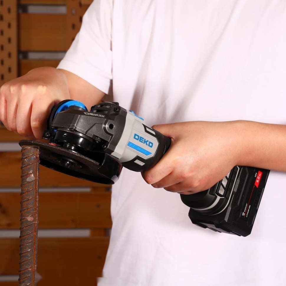 Угловая шлифмашина Deko DKAG20 PRO 085-1073 (с 1-им АКБ)