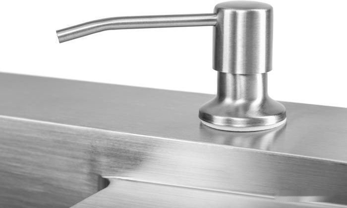 Кухонная мойка Saniteco 6550-L (с сифоном, дозатором и коландером) Кухонная мойка Saniteco 6550-L (с сифоном, дозатором и коландером)