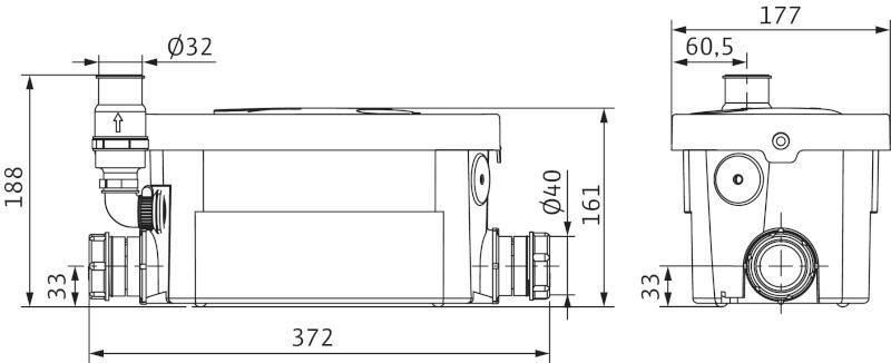 Насос для сточных вод Wilo HiDrainlift 3-24 Насос для сточных вод Wilo HiDrainlift 3-24
