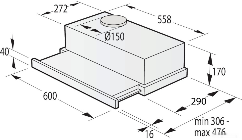 Вытяжка Gorenje TH64E3SGB Вытяжка Gorenje TH64E3SGB