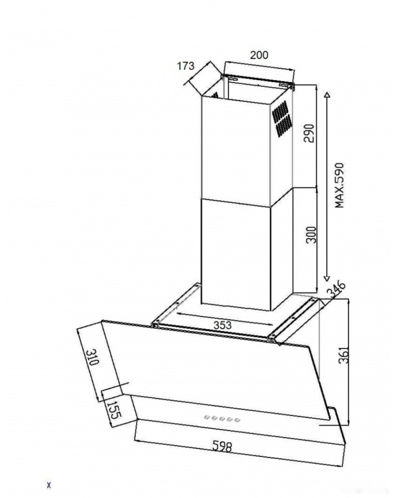 Вытяжка Schtoff America 60 (черный)