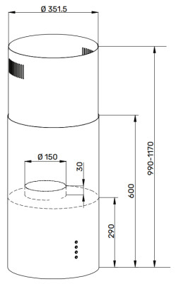 Вытяжка Kuppersberg TUBA 35 B
