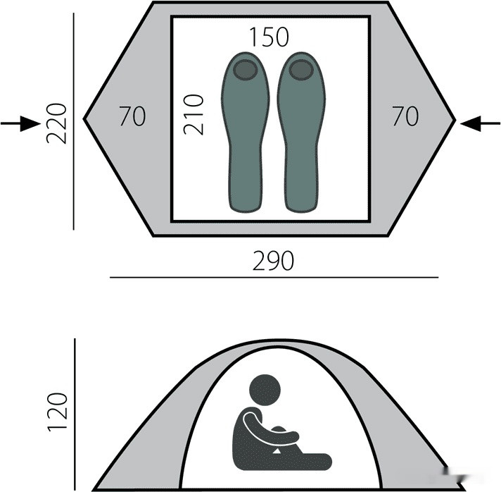 Палатка BTrace Rest (зеленый/серый)
