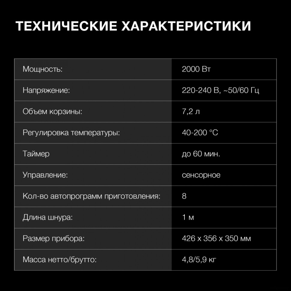 Аэрогриль Hyundai HYF-5459