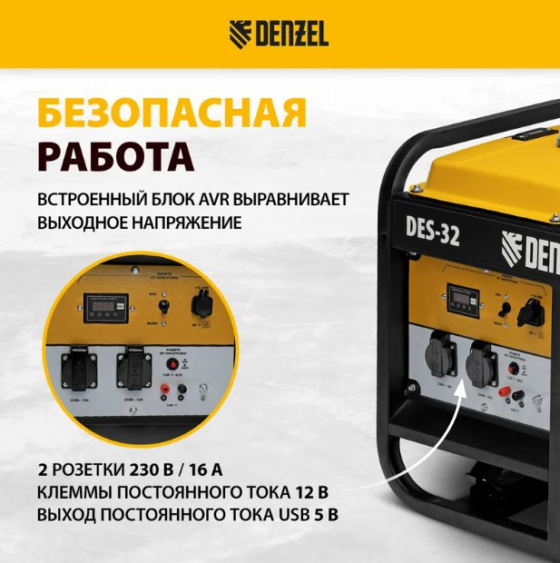 Генератор Denzel DES32 (94411) Генератор Denzel DES32 (94411)