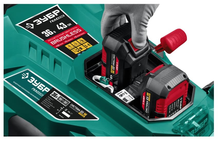 Аккумуляторная газонокосилка ЗУБР ГКЛ-4336 Аккумуляторная газонокосилка ЗУБР ГКЛ-4336