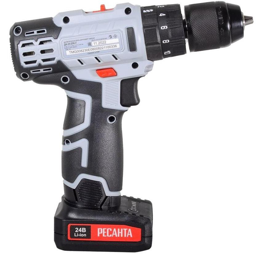 Аккумуляторная дрель-шуруповерт Ресанта ДА-24-2ЛК-У Аккумуляторная дрель-шуруповерт Ресанта ДА-24-2ЛК-У