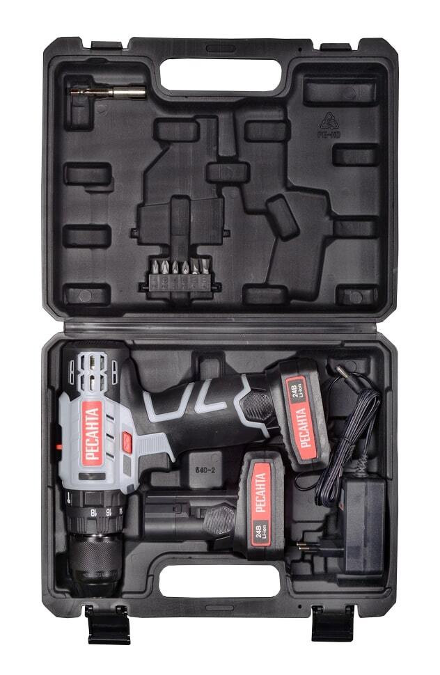 Аккумуляторная дрель-шуруповерт Ресанта ДА-24-2ЛК-У Аккумуляторная дрель-шуруповерт Ресанта ДА-24-2ЛК-У