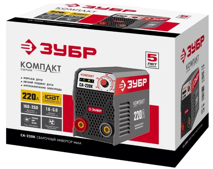 Сварочный инвертор ЗУБР СА-220К Сварочный инвертор ЗУБР СА-220К