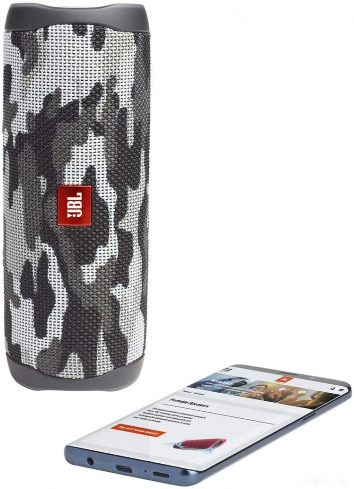 Портативная акустика JBL Flip 5 (черный камуфляж)