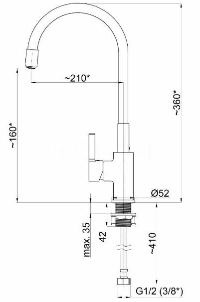 Смеситель Rubineta Flexy-33 (White-Chrome)