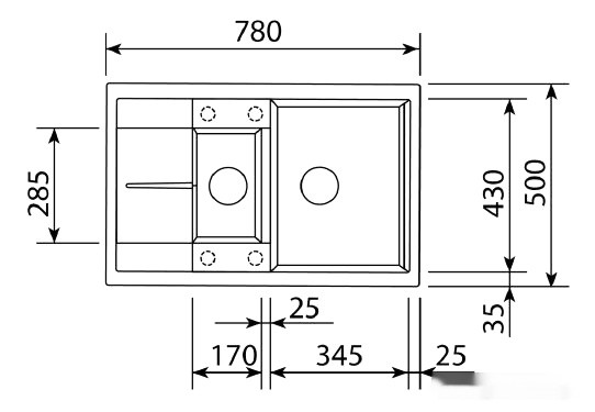 Кухонная мойка Zigmund & Shtain Rechteck 780.2 (швейцарский шоколад) Кухонная мойка Zigmund & Shtain Rechteck 780.2 (швейцарский шоколад)