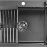 Кухонная мойка Saniteco 6050 Nano (с сифоном, дозатором и коландером)