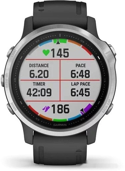 Умные часы Garmin Fenix 6s (серебристый/черный)