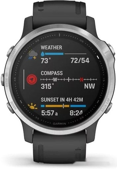 Умные часы Garmin Fenix 6s (серебристый/черный)