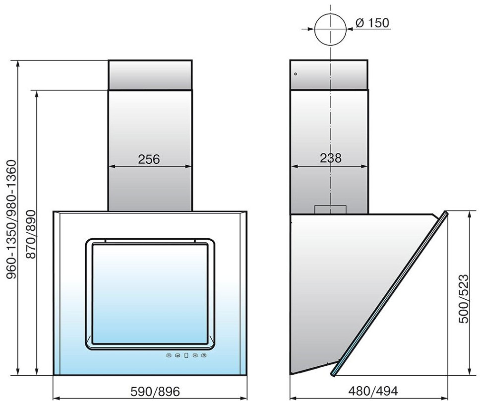Вытяжка Elikor Оникс 90П-1000-Е4Д (черный) Вытяжка Elikor Оникс 90П-1000-Е4Д (черный)