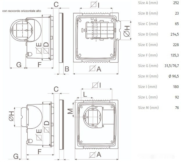 Вытяжная вентиляция Vortice Ariett LL I