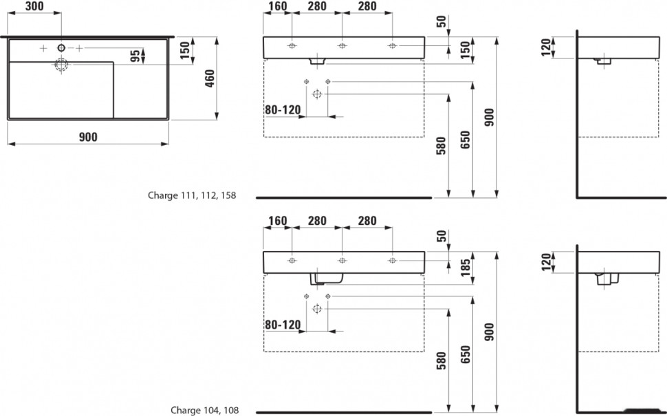 Умывальник Laufen Kartell 8103380001041 Умывальник Laufen Kartell 8103380001041