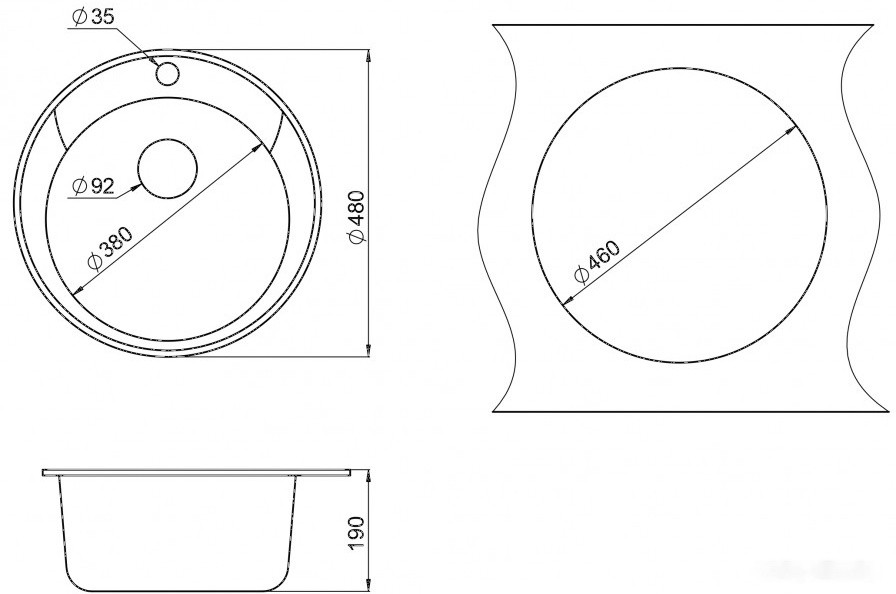 Кухонная мойка Granula 4802 (черный) Кухонная мойка Granula 4802 (черный)