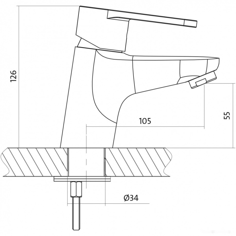 Смеситель Cersanit Cari A63025