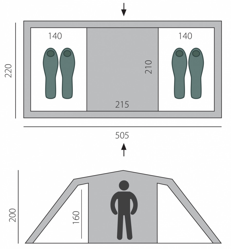 Палатка BTrace Ruswell 4 Палатка BTrace Ruswell 4