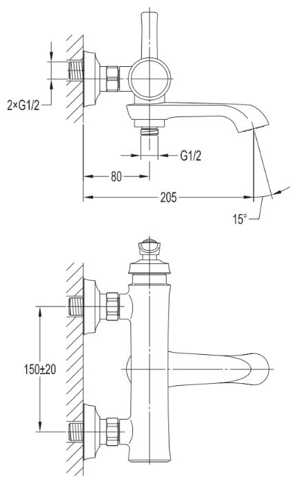 Смеситель Omnires AM5230 ORB Смеситель Omnires AM5230 ORB