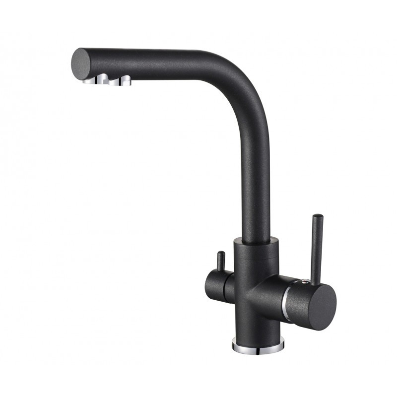 Смеситель AquaSanita Akvaduo 2663 601 черный металлик