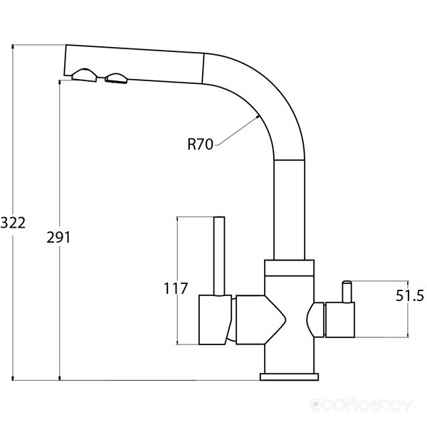Смеситель AquaSanita Akvaduo 2663 601 черный металлик Смеситель AquaSanita Akvaduo 2663 601 черный металлик