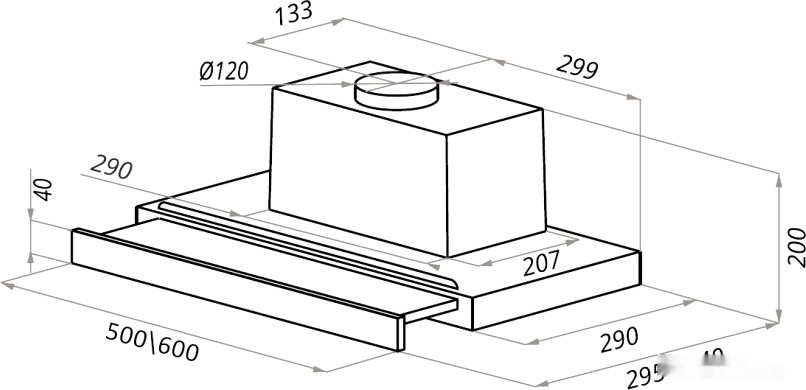 Вытяжка Ciarko Turbo 60 (коричневый)
