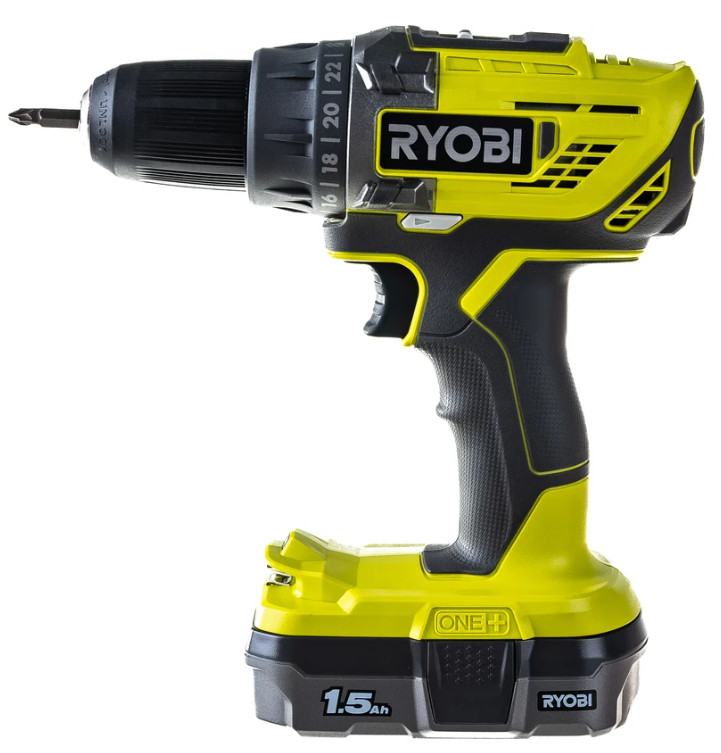 Дрель-шуруповерт Ryobi R18DD3-115S 5133005301 (с 1-им АКБ 1.5 Ач, сумка) Дрель-шуруповерт Ryobi R18DD3-115S 5133005301 (с 1-им АКБ 1.5 Ач, сумка)