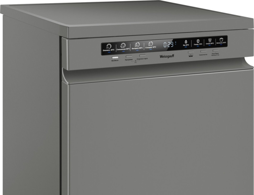 Посудомоечная машина Weissgauff DW 6038 D Dual Wash Silver Посудомоечная машина Weissgauff DW 6038 D Dual Wash Silver