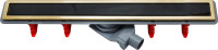 Душевой поддон Pestan Confluo Premium Gold Black Glass Line 650 черное стекло/позолоченная сталь