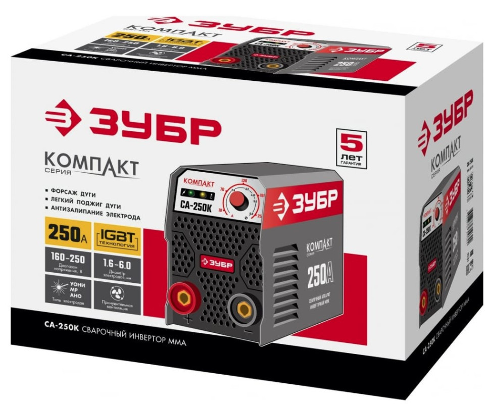 Сварочный инвертор ЗУБР СА-250К Сварочный инвертор ЗУБР СА-250К