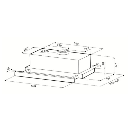 Вытяжка Krona Kamilla 600 Glass (черный)