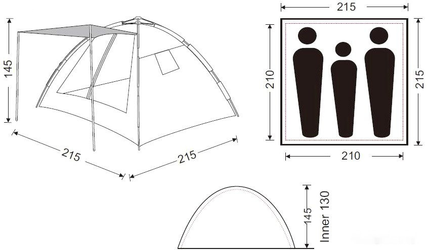 Палатка KingCamp Monza 3 [KT3094]
