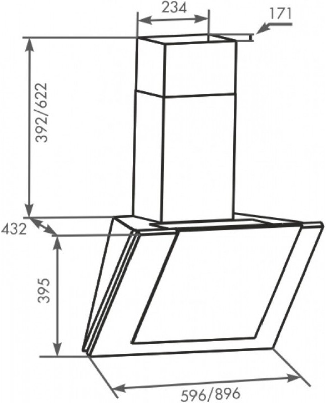 Вытяжка ZorG Technology Titan 750 60 M черная
