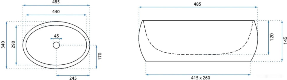 Умывальник Rea Linda лава матовый U8568