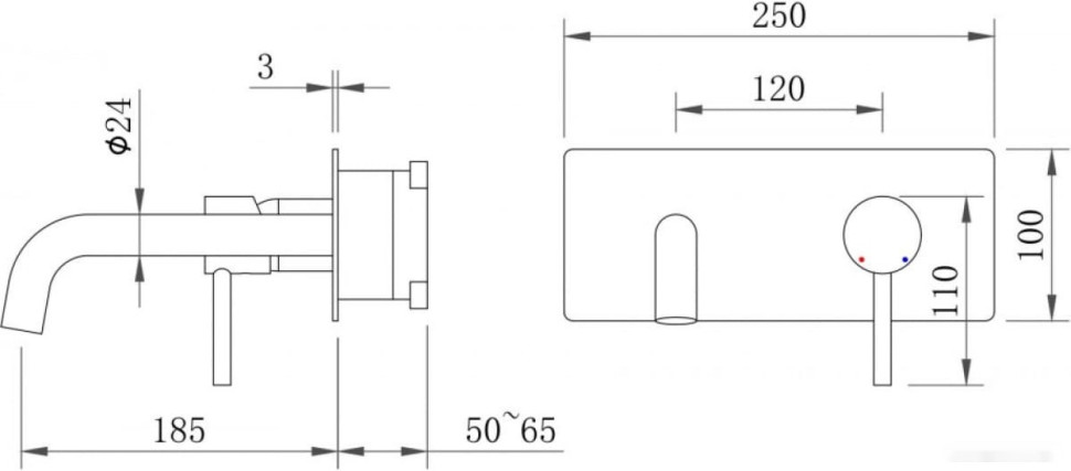 Смеситель Berges Wasserhaus Ventas R 076015