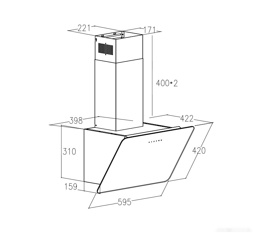 Вытяжка Schtoff Titan 60 (черный)