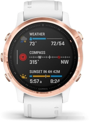 Умные часы Garmin Fenix 6s Pro (розовое золото/белый)